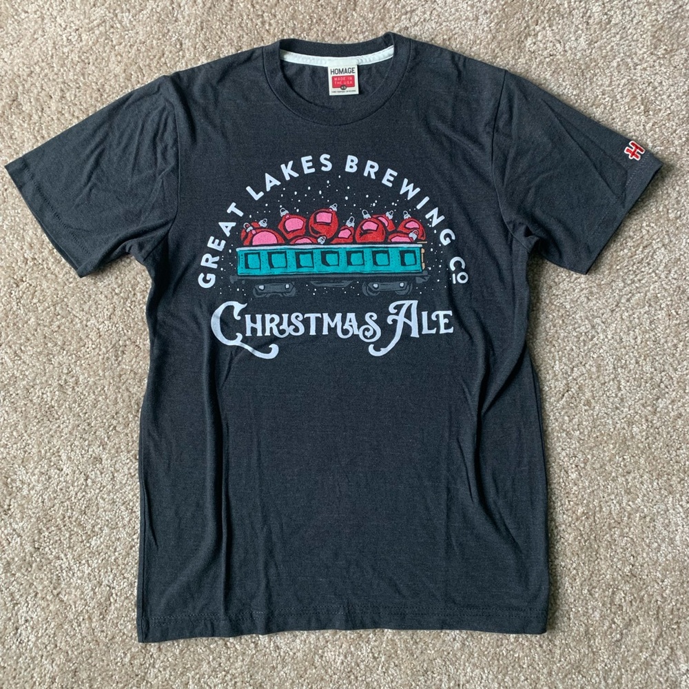 NWOT HOMAGE Great Lakes Brewing Christmas Ale Tee